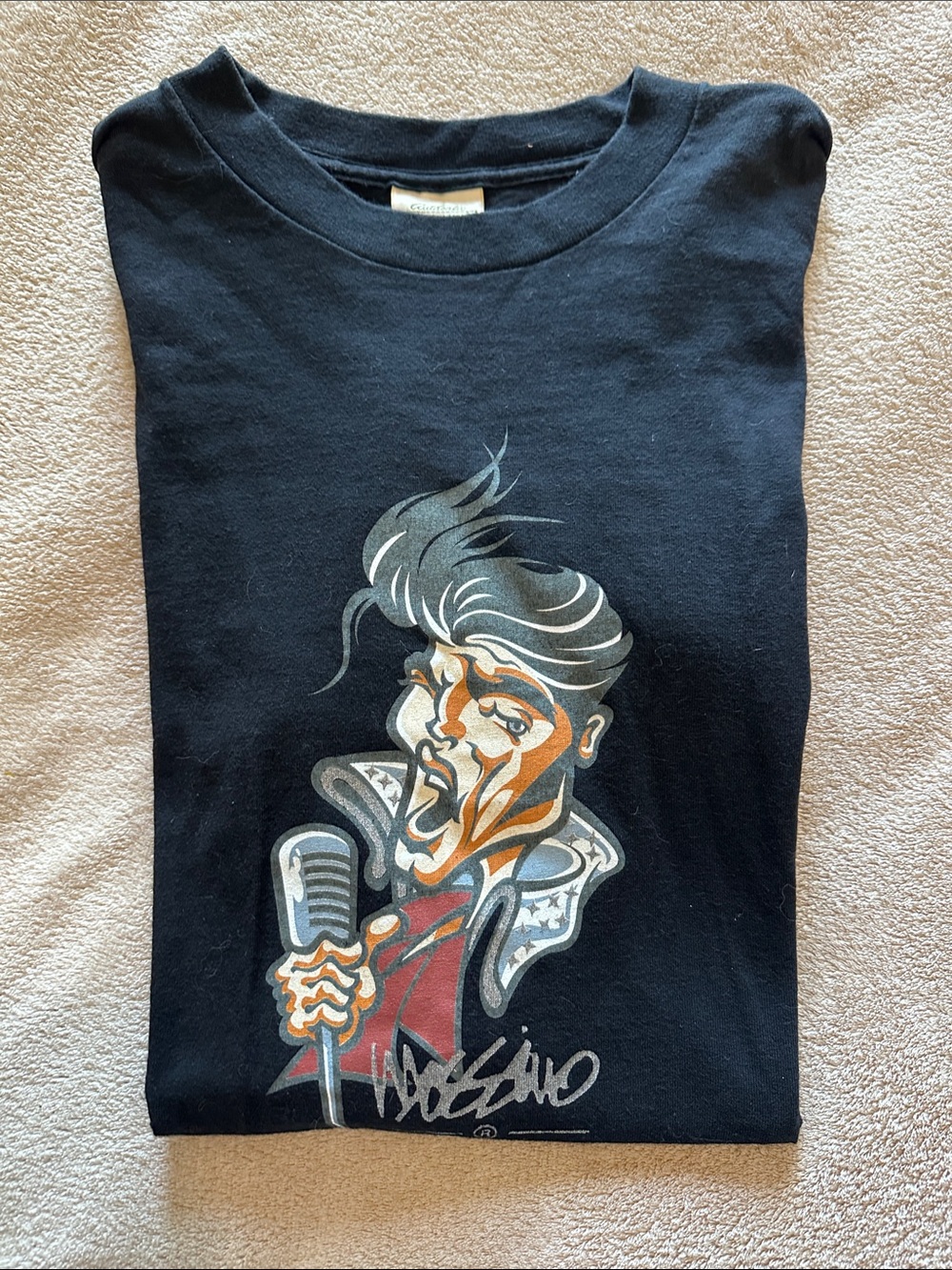 90s Elvis Presley Black Mossimo Crewneck T-Shirt